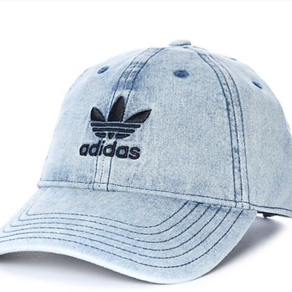 adidas Accessories - Adidas Trifoil Denim Dads Hat Acid Stone Wash Adjustable